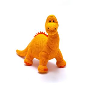 Diplodocus Knitted Dinosaur Soft Toy - Orange